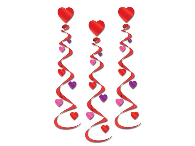 Beistle Party Supplies 30 Inches Red/Purple/Pink 3 Hanging Decorations
