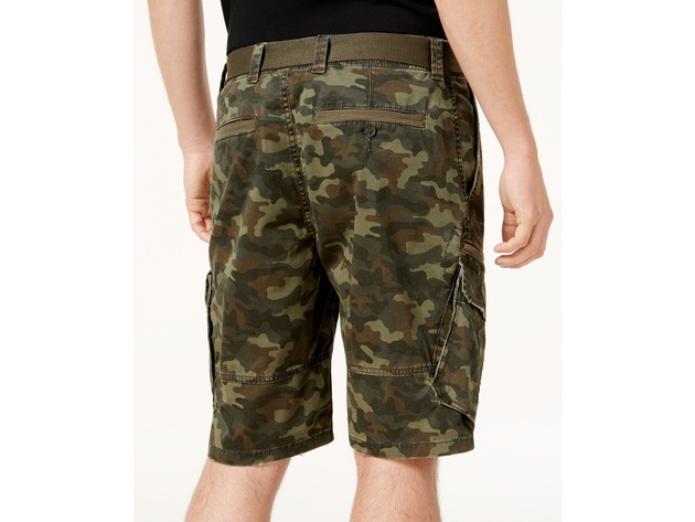American Rag Men's Camo Cargo 10" Shorts Green Size 36W