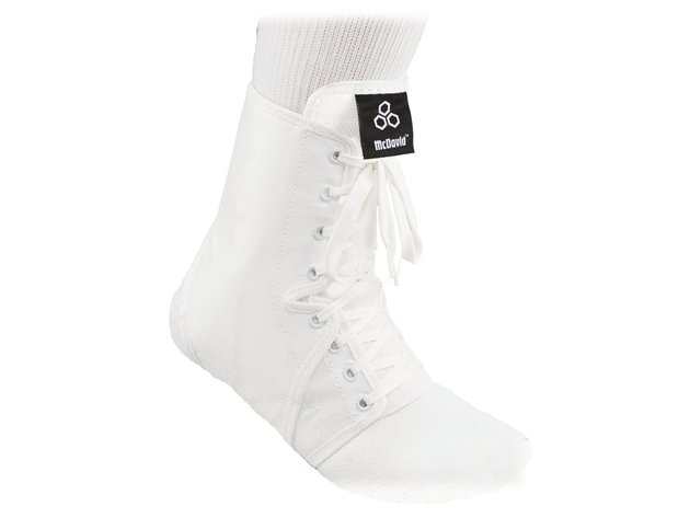 McDavid A101T Ankle Brace Lace-Up with Inserts For Maximum Ankle Support, XX-Small, White