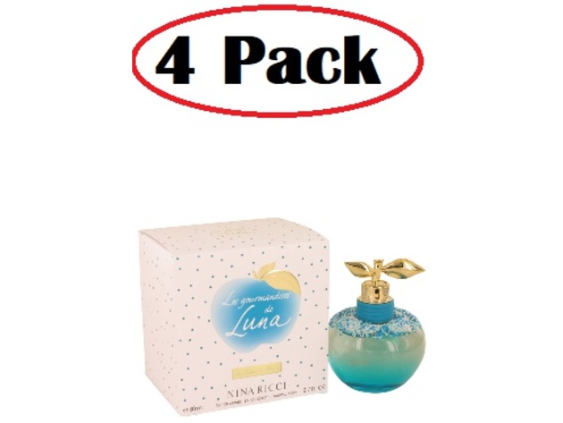 4 Pack of Les Gourmandises De Lune by Nina Ricci Eau De Toilette Spray 2.7 oz