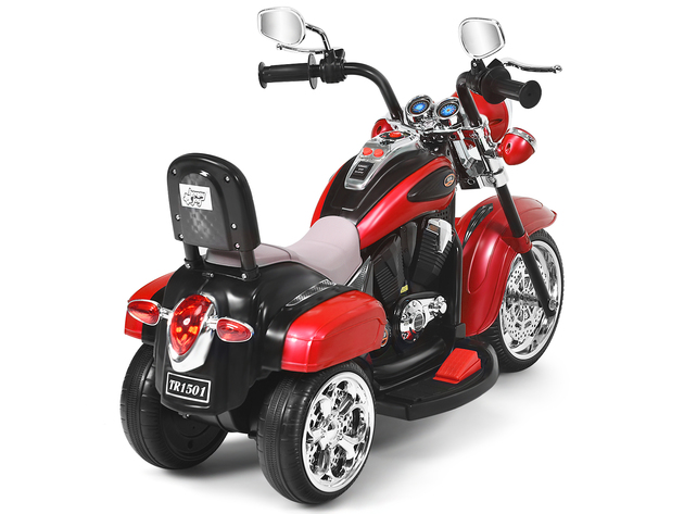 Costway 3 Wheel Kids Ride On Motorcycle 6V Battery Powered Electric Toy - Red