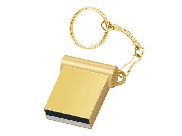 Slim Profile 64GB Flash Drive (Gold)