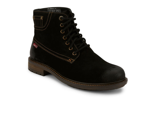 Levi's Mens Sheffield Suede Leather Fashion Casual Boot - 10 M Black