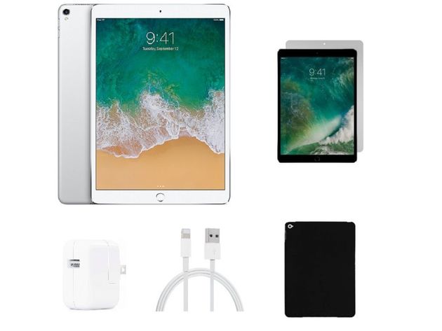 Apple iPad Pro 10.5" (2017) 256GB iOS 16 - Silver (Refurbished: Wi-Fi + Cellular) Bundle