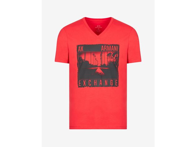 Armani Exchange Men's Graphic Tee T Shirt Red Size Large