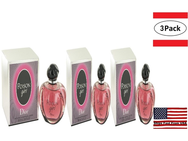 3 Pack Poison Girl by Christian Dior Eau De Parfum Spray 3.4 oz for Women