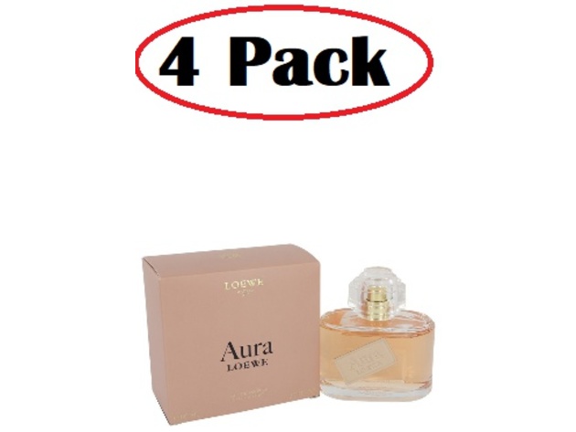 4 Pack of Aura Loewe by Loewe Eau De Parfum Spray 2.7 oz