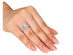 Aquamarine Ring 1.0 Carat (ctw) with Diamonds in Sterling Silver - 9