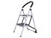 Costway 2 Step Ladder Folding Stool Heavy Duty 330Lbs Capacity Industrial Lightweight - Black & White