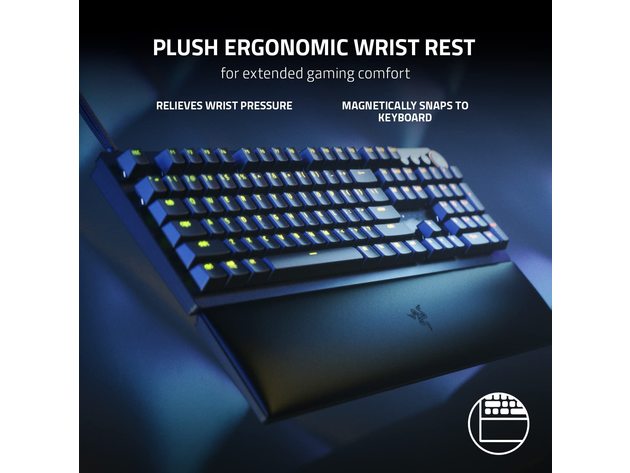 Razer Huntsman V2 Full Size Wired Optical Purple Clicky Switch Gaming Keyboard w Chroma RGB Backlighting (Refurbished)