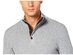 Tasso Elba Men's Supima Cotton Textured 1/4-Zip Sweater Gray Size Small