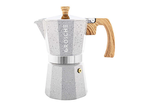 Grosche Milano Stone Stovetop Espresso Maker, 12 Cup, Indigo Blue