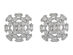 Cubic Zirconia Oval Baguette Stud Earrings (Silver)