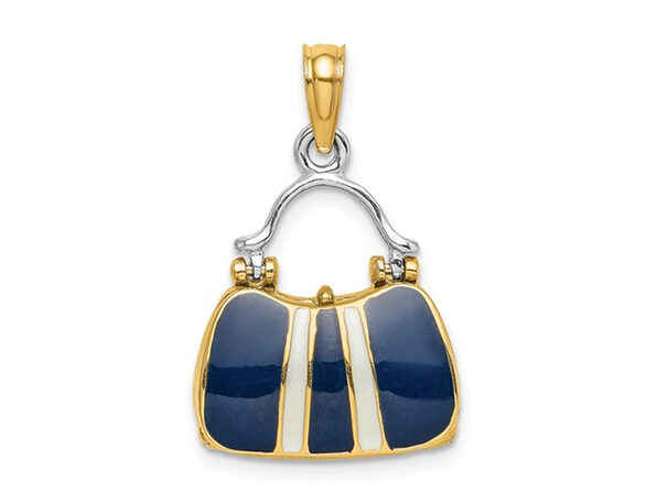 blue bag gold chain