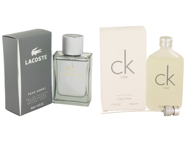 Gift set  Lacoste Pour Homme by Lacoste EDT Spray 1.6 oz And  CK ONE EDT Pour/Spray (Unisex) 1.7 oz