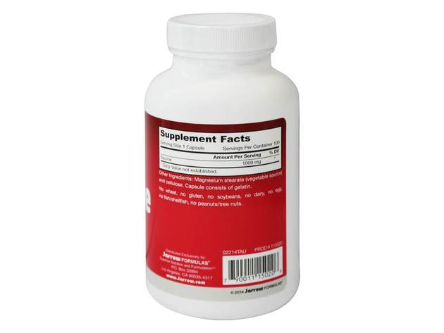 Jarrow Formulas - Taurine 1000 mg. - 100 Capsules