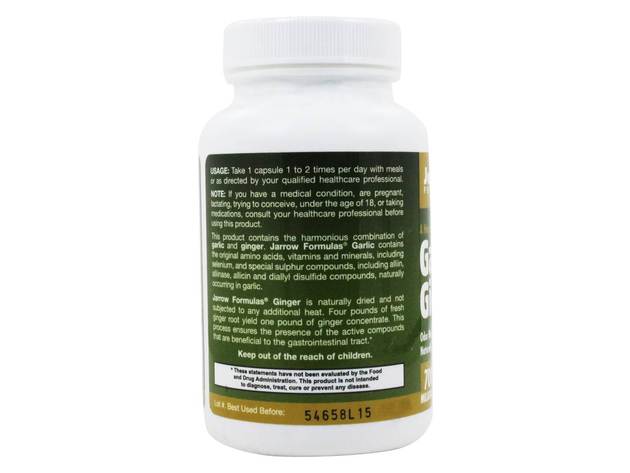 Jarrow Formulas - Garlic & Ginger - 100 Capsules