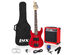 LyxPro 30" Electric Guitar with 20W Amp (Left-Handed/Red)