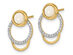 1/2 Carat (ctw) Opal and 1/5 Carat (ctw) Diamonds Circle Earrings in 14K Yellow Gold