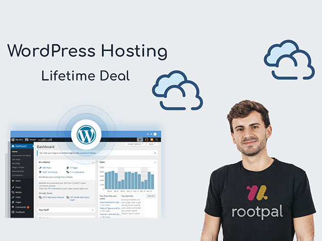 Rootpal WordPress Hosting Startup Plan: 1-Yr Subscription