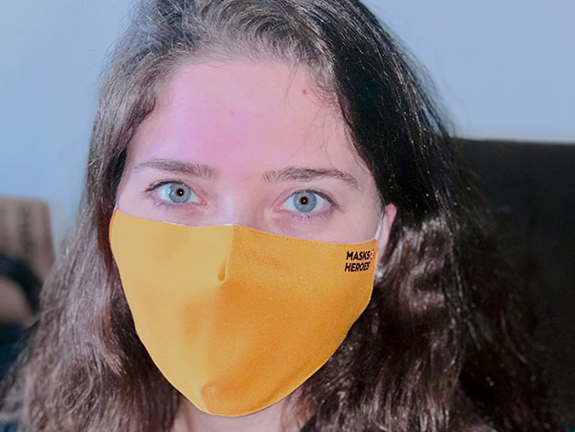 Masks2Heroes Mask with PM2.5 Filter (Black & Orange/2-Pack)
