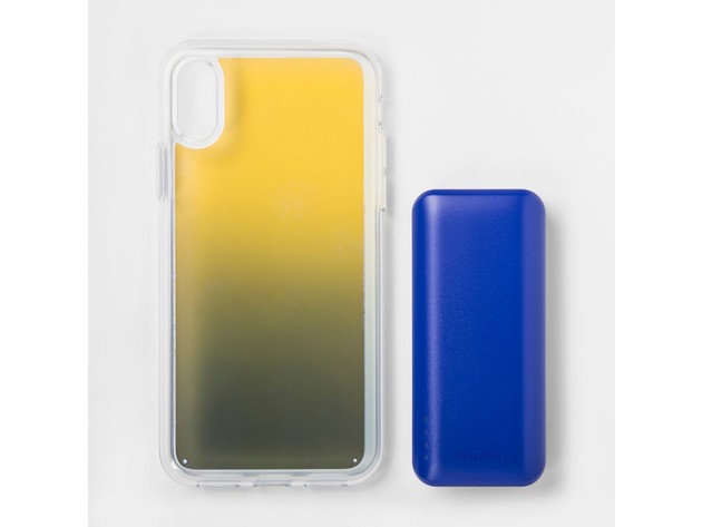 Heyday Apple iPhone X/XS Case with Power Bank, Sleek and Bold Style, Cool Iridescent