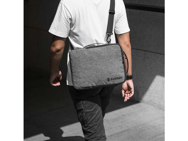 tomtoc Urban Laptop Shoulder Bag For 14-inch MacBook Pro A2442 2021 Gray