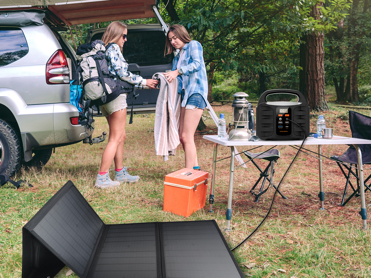Sungale 155W Portable Power Station & Solar Panel Bundle