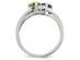 Natural Amethyst and Peridot Heart Ring 7/10 Carat (ctw) in Sterling Silver - 9