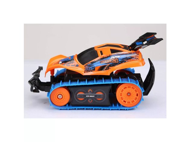New Bright Full Function Radio Control 6.4V Internal Lithium Ion Battery 1:18 R/C Dirt Trax, Orange