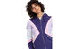 Champion Women's Color Block Hooded Sweatshirt Purple Size Medium