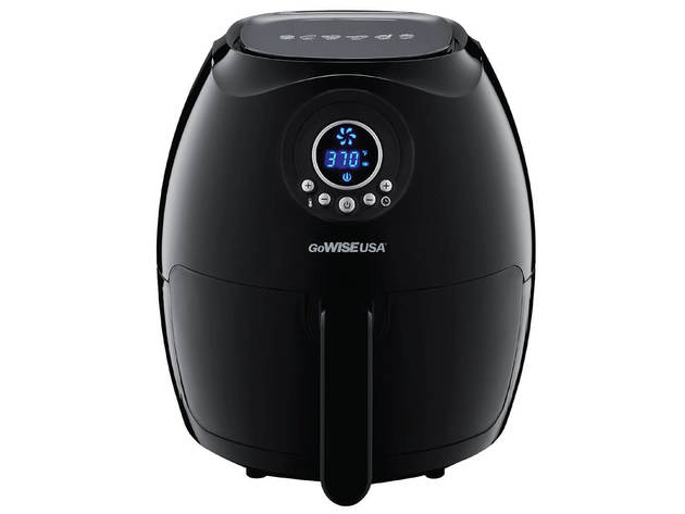 GoWISE GW22932 3.7-Quart Digital Air Fryer + 100 Recipes - Black