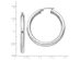 Sterling Silver Medium Hoop Earrings 1 1/2 Inch (4.0mm)