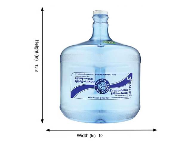 New Wave Enviro Products - BPA Free Round Tritan Water Bottle - 3 Gallon