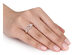 1/2 Carat (ctw) Morganite Heart Promise Ring in 10K Rose Pink Gold with Diamonds - 9