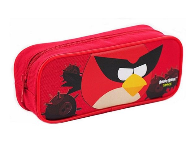 Angry Birds Space Plastic Pencil Box, Pencil Case - Red