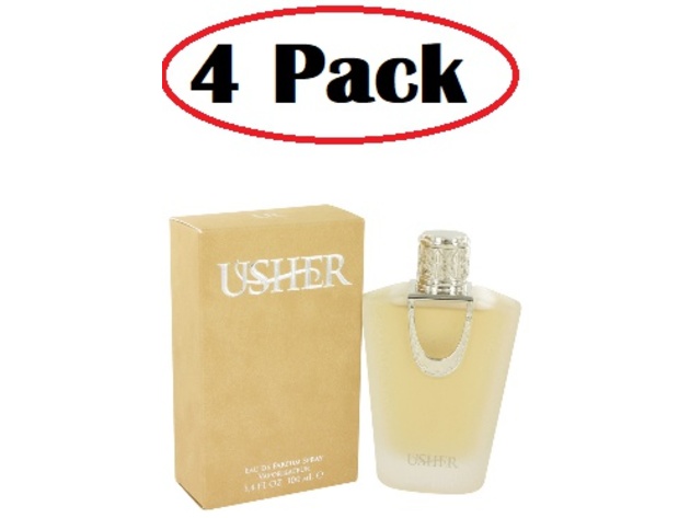 4 Pack of Usher For Women by Usher Eau De Parfum Spray 3.4 oz