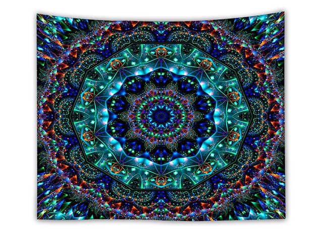 Art Retro Wall Tapestry “Hypnotic Peace” (230x180cm)