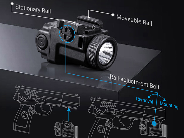 NEXTORCH 500lm Rechargeable Compact & Sub-Compact Pistol Light