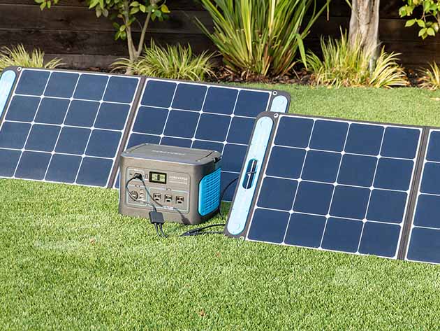 HomePower ONE Solar Generator + SolarPower ONE (200W, 2 Panels)