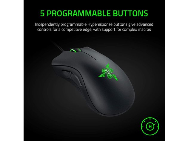 Razer DeathAdder Essential Wired Optical Gaming Mouse (Refurbished)