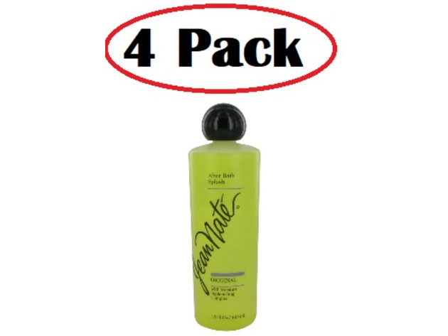 4 Pack of Jean Nate by Revlon After Bath Splash (unboxed) 15 oz