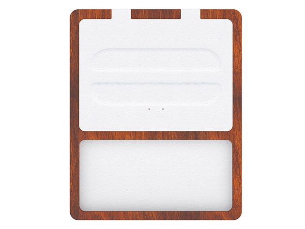 NYTSTND DUO TRAY Wireless Charging Station (White Top/Oak Base)