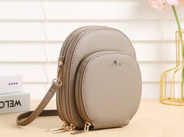 Lior Crossbody Cellphone Purse Grey