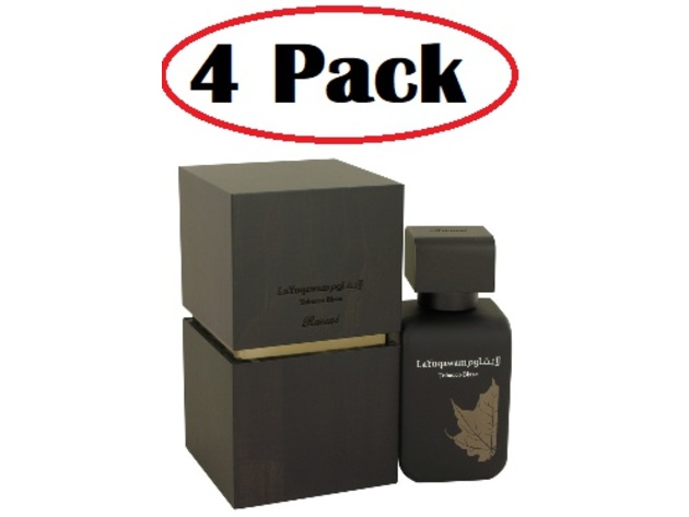 4 Pack of Tobacco Blaze by Rasasi Eau De Parfum Spray 2.5 oz