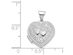 Heart Locket Necklace in 14K White Gold with Chain