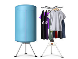 Costway Electric Portable Ventless Laundry Dryer, Folding Drying Machine Heater - blue