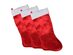 Flomo Classic Christmas Stocking Plush Socks 19" Large for Christmas Fireplace Holiday Decor (3 Pack)