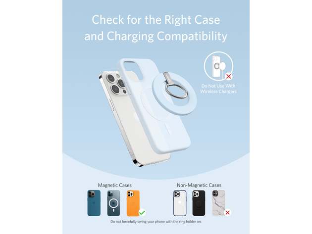 Anker 610 Magnetic Phone Grip (MagGo) Misty Blue