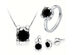 4-Piece Minimalist Moissanite Jewelry Gift Set with Adjustable Ring